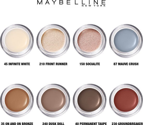 Maybelline New York Color Tattoo oogschaduw - 24H crème - 45 Infinite White - 53 g