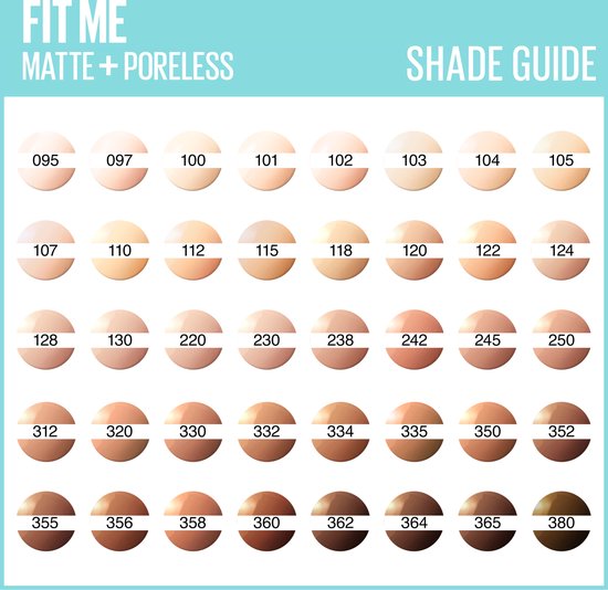 Maybelline New York Fit Me Matte + Poreless foundation - medium dekkend matte finish - normale tot vette huid - 30 ml - 238 Rich Tan
