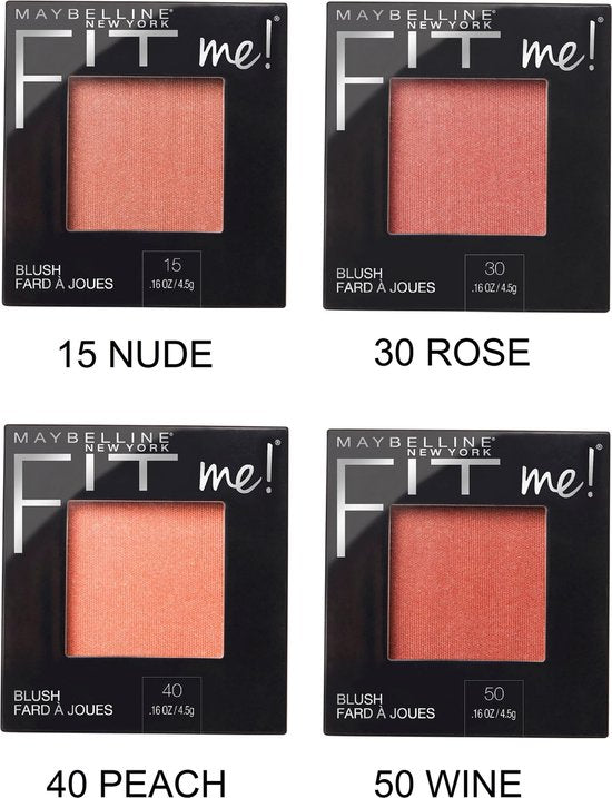 Maybelline Fit Me blush - 15 nude - natuurlijk ogende rouge - 4,5 gram - Oranje