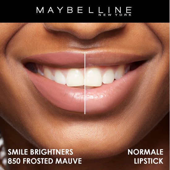 Maybelline SuperStay 24H Smile Brighters lippenstift - 850 Frosted Mauve - langhoudend - Roze