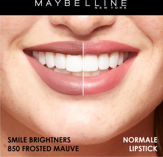 Maybelline SuperStay 24H Smile Brighters lippenstift - 850 Frosted Mauve - langhoudend - Roze