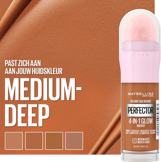 Maybelline New York Instant Anti-Age Perfector - 4-in-1 glow - Medium Deep - 20 ml