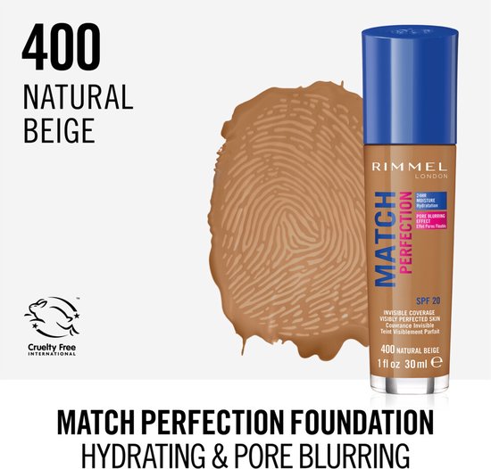 Rimmel London Match Perfection foundation - 400 Natural Beige