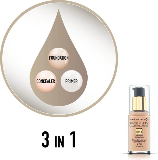 Max Factor Facefinity All Day Flawless foundation 3-in-1 - 50 Natural