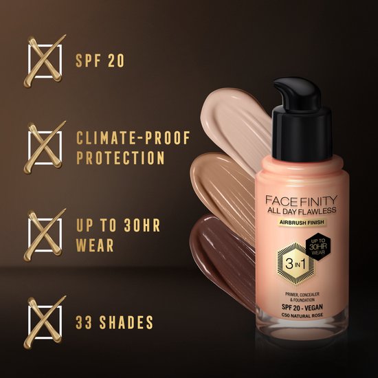 Max Factor Facefinity All Day Flawless foundation 3-in-1 - 50 Natural