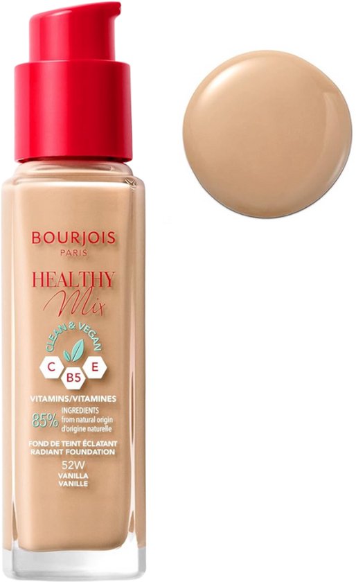 Bourjois Healthy Mix foundation - clean vegan - 052 Vanilla