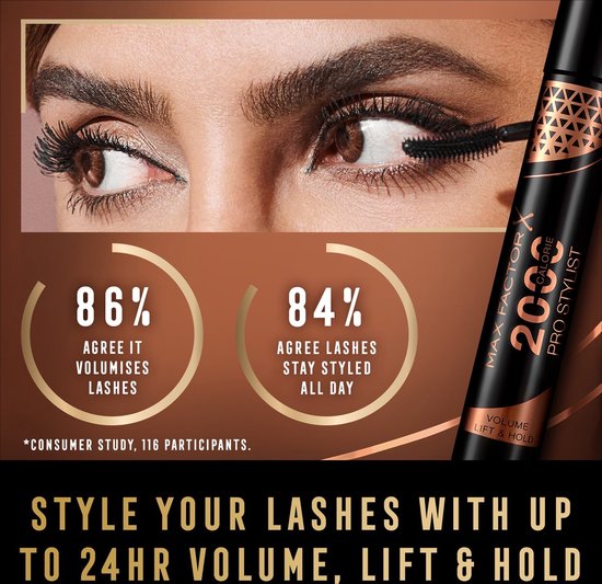 Max Factor 2000 Calorie Pro Stylist mascara - Black Brown - 9 ml