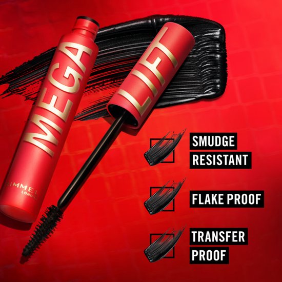 Rimmel Thrill Seeker Mega Lift mascara - 10 ml - Zwart