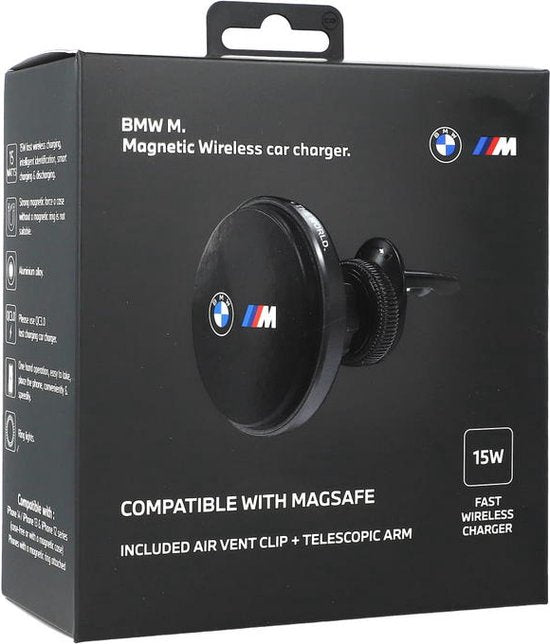 BMW M-Line auto-oplader & houder - MagSafe - Zwart
