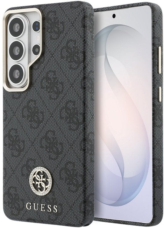 Guess 4G Strass Logo hoesje - Samsung Galaxy S26 Ultra - MagSafe - Grijs