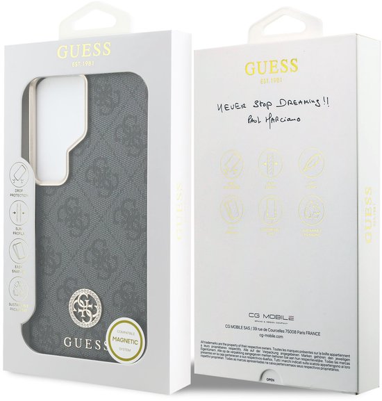 Guess 4G Strass Logo case - Samsung Galaxy S26 Ultra - MagSafe - Grey