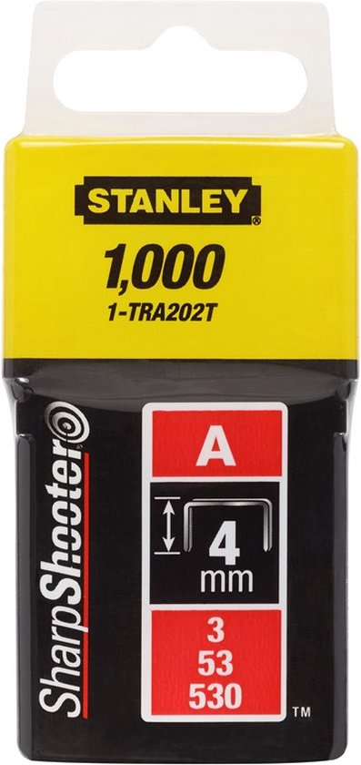 Stanley staples - type A 4 mm - 1000 pieces