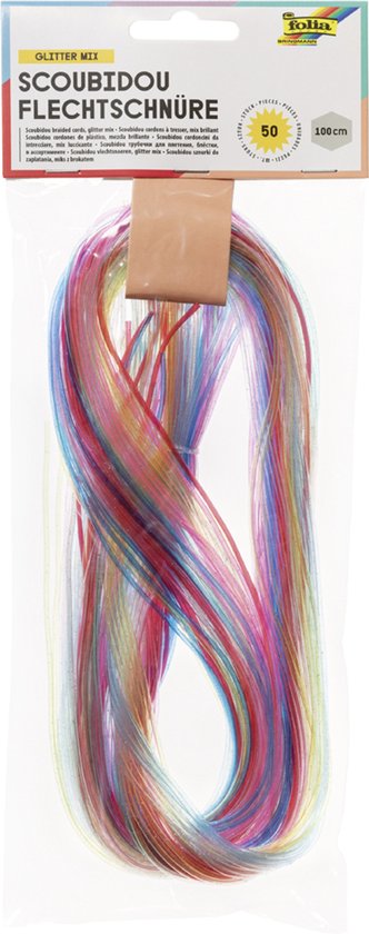 Scoubidou touwtjes - 100 stuks assorti - 1 m
