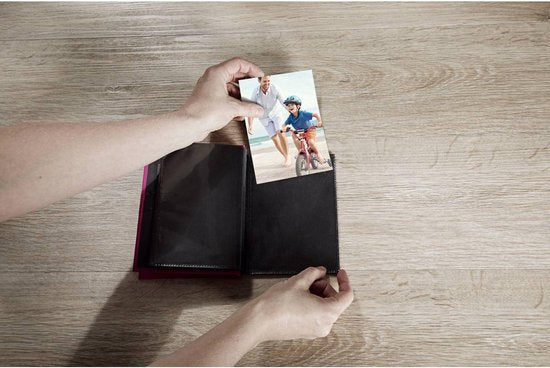 Walther Fun fotoalbum - insteek 100 foto's 10×15 cm - linnenstructuur - Blauw
