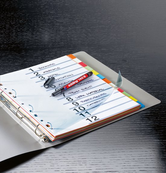 edding 140 S permanente pen set van 4 - ronde punt 0,3 mm - veegvast watervast - Multi-coloured