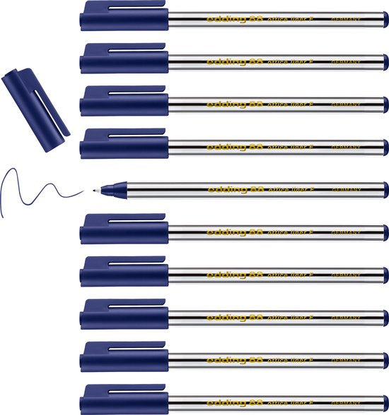 Edding 88 fineliner set van 10 - rond punt 0,6 mm - blauw