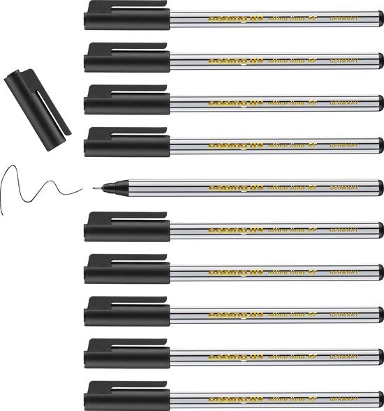 Edding 89 office fineliner set van 10 - EF 0,5 mm - zwart
