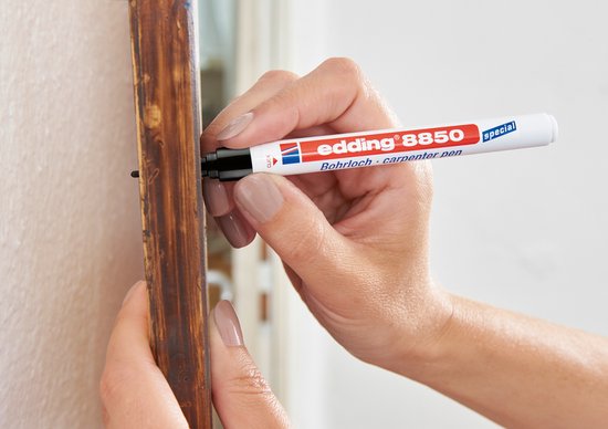 Edding 8850/1 timmermanspen - 1 mm punt 20 mm diep - Zwart