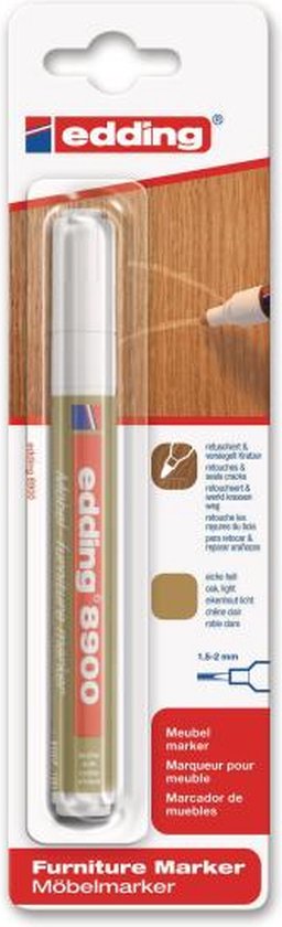 Edding 8900 meubelstift - reparatie - 1,5-2 mm - Eikenhout licht