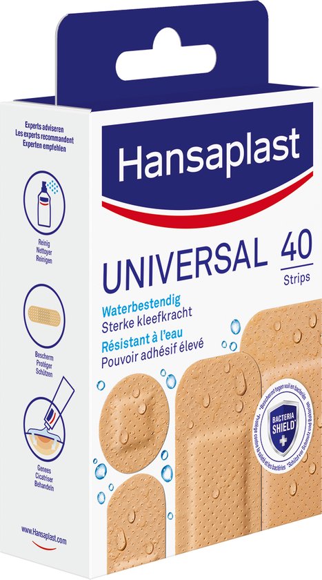 Hansaplast Universal pleisters - wondpleisters voor wondverzorging - 40 stuks