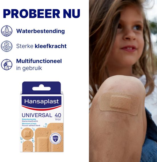 Hansaplast Universal pleisters - wondpleisters voor wondverzorging - 40 stuks