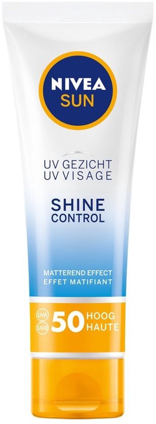 NIVEA SUN Face Shine Control zonnebrandcrème gezicht - SPF 50 - matterend effect - 50 ml