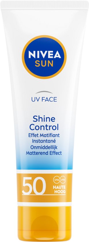 NIVEA SUN Face Shine Control zonnebrandcrème gezicht - SPF 50 - matterend effect - 50 ml