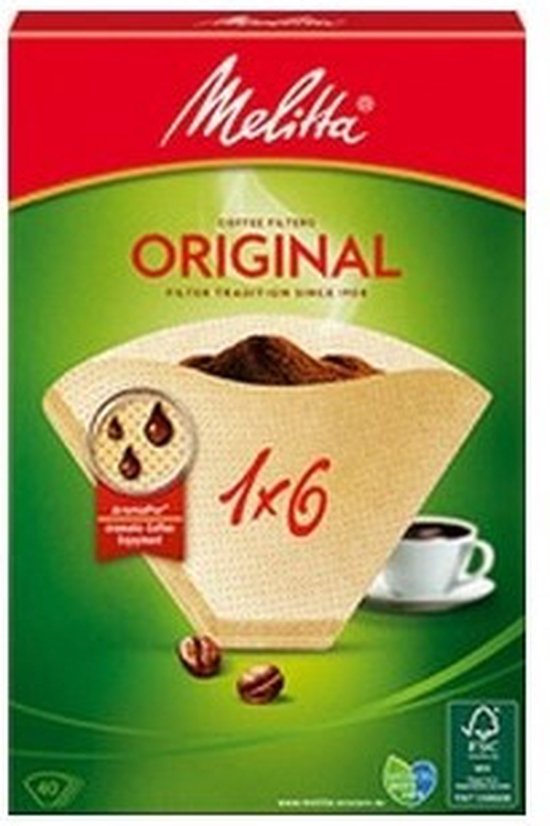 Melitta koffiefilters - 1x6 - 40 stuks