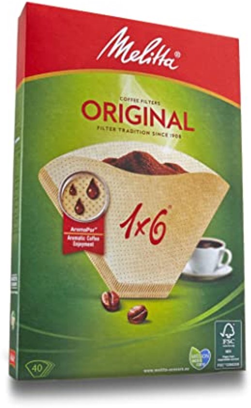 Melitta koffiefilters - 1x6 - 40 stuks