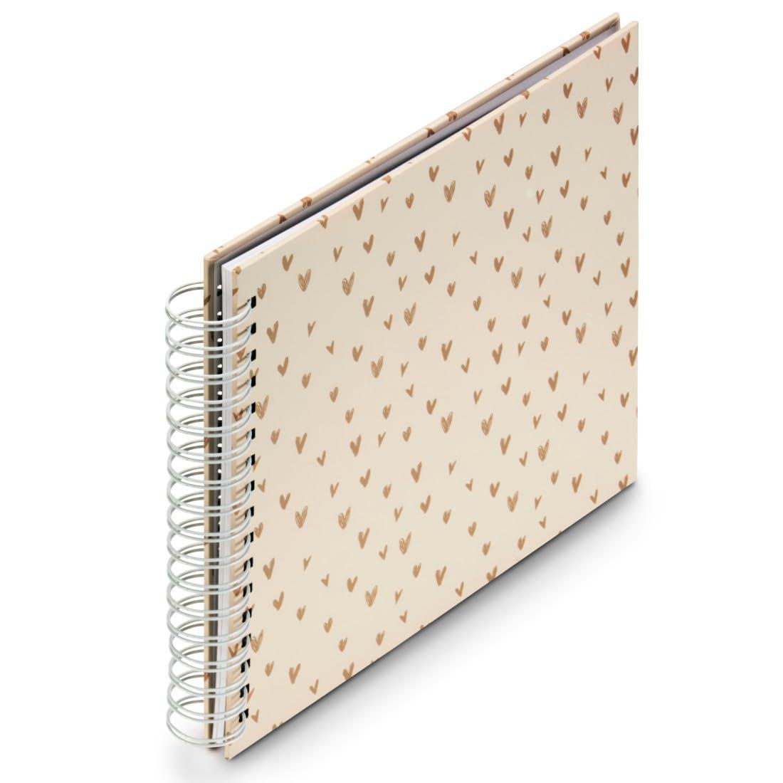 Spiraalalbum XL - Lovely - 50 witte pagina's - 28×24 cm - Beige
