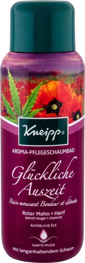 Kneipp badschuim - klaproos & hennep - 400 ml