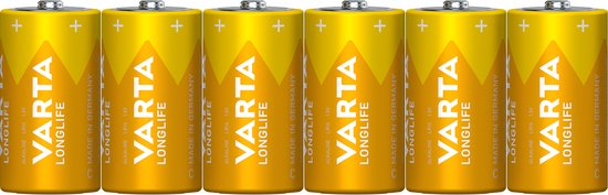 Varta Long Life batterijen - alkaline C LR14 1,5V - set van 6