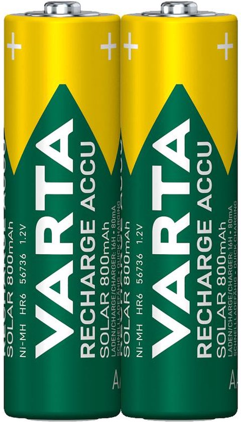 Varta Solar NH6 batterij - AA 800 mAh - oplaadbaar