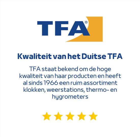 TFA Dostmann wekker - zendergestuurd hout - Donkerbruin