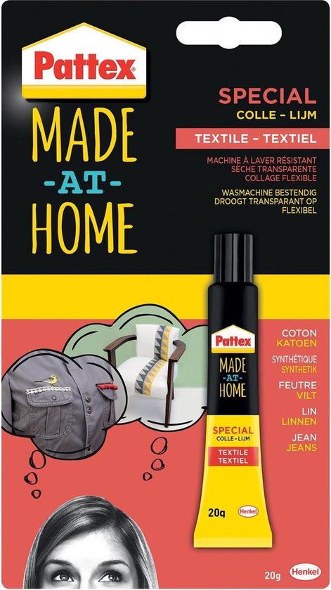 Pattex textiellijm - kledinglijm 20 gram - Transparant