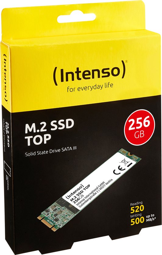 Intenso M.2 SSD - SATA III 2280 - 256 GB - 550 MB/s
