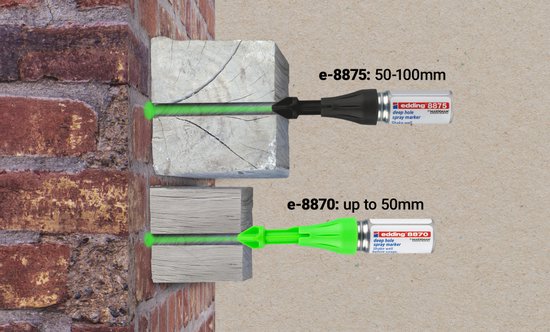 Edding 8870 deep hole spray marker - krijtspuit voor diepe gaten - Neongroen