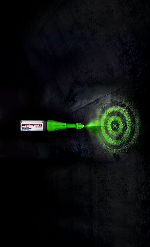 Edding 8870 deep hole spray marker - krijtspuit voor diepe gaten - Neongroen