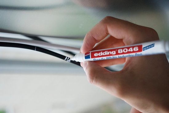 Edding 8046 industrie stift set van 10 - permanent 1-3 mm - Wit