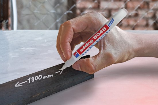 Edding 8046 industrie stift set van 10 - permanent 1-3 mm - Wit