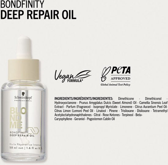 Schwarzkopf BLONDME Bondfinity haarolie - deep repair - 50 ml