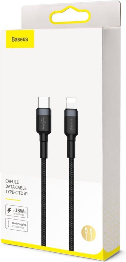 Baseus Cafule USB C Lightning Kabel 1M - 20W PD2.0 @480mbps