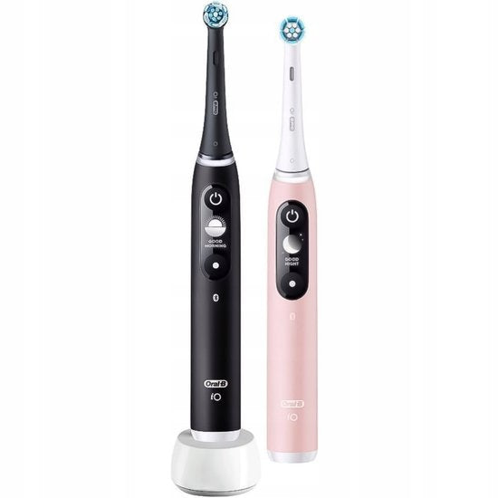 Oral-B iO Series 6 elektrische tandenborstel duo - AI display 5 poetsmodi - Black Pink