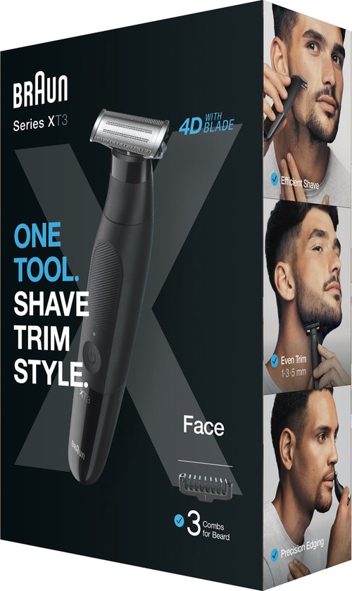 Braun Series X hybride trimmer - XT3100 - Zwart