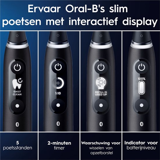 Oral-B iO 6 elektrische tandenborstel - set van 2 - Zwart en roze