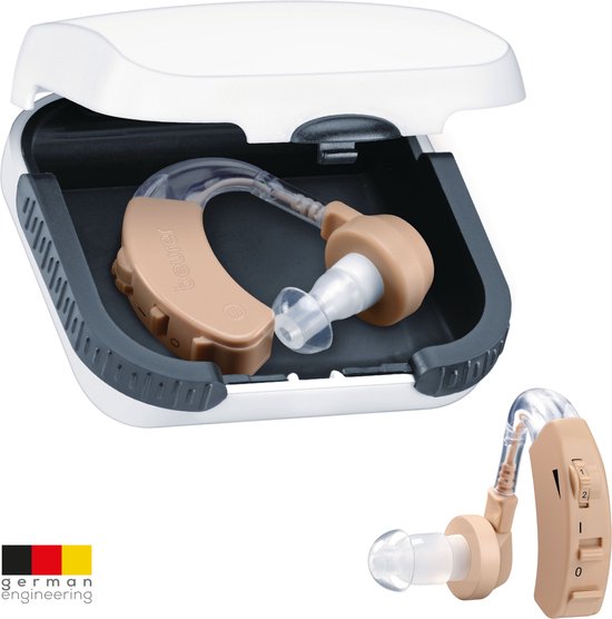 Beurer HA 20 Single hoortoestel - RIC gehoorversterker - 200-5000 Hz - incl. 2 batterijen en opbergbox