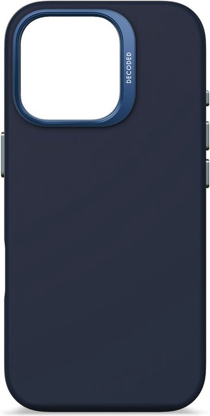 Decoded siliconen hoesje - iPhone 16 Pro MagSafe antibacterieel - Navy blauw