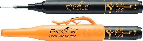 Pica markeerstift 150/46 - voor diepe gaten - permanent - Zwart