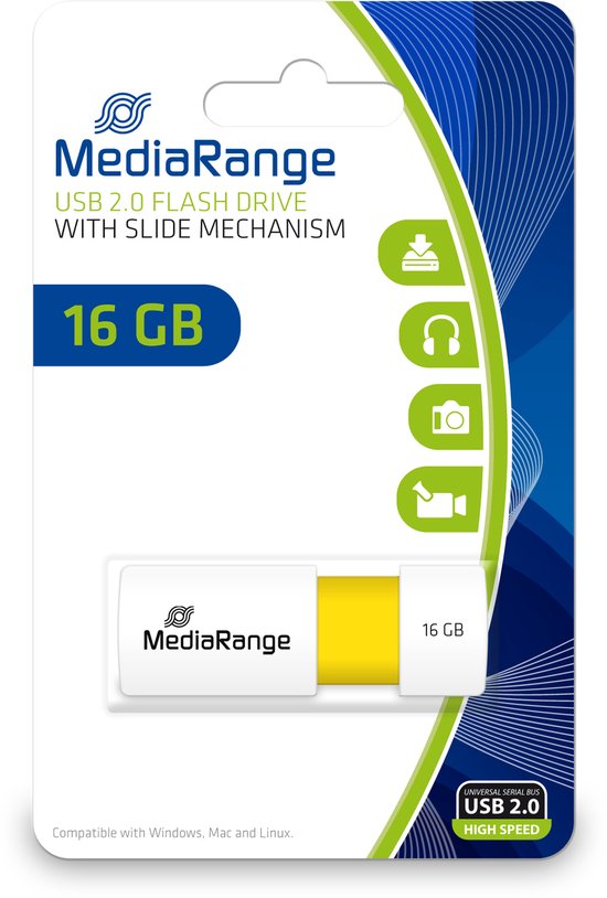 MediaRange USB stick - flash drive - 16 GB