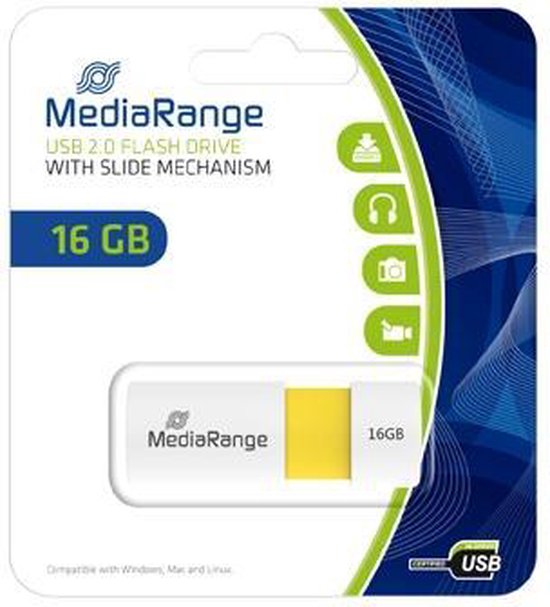 MediaRange USB stick - flash drive - 16 GB